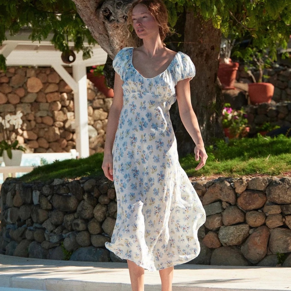 NWOT Florencia Dress in Bleu Frolicking Floral